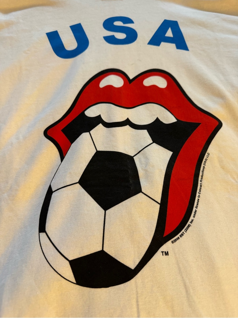 The Rolling Stones Soccer Tongue Vintage Tee
